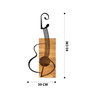 Wallity Gitar Escultura de pared Negro y Nogal